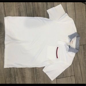 White polo with striped color